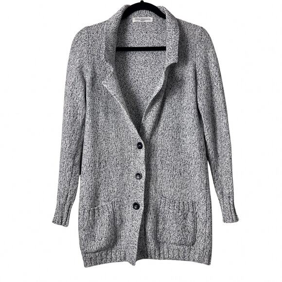 Amina Rubinacci Gray Cardigan EU 40 Silk Cashmere Blend Relaxed Knit Sweater - Picture 1 of 6